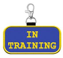 Service Dog clip on patch tag to hang from a collar or vest