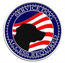 Service Dog Full Access Patch to be sewn to a service dog vest