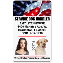 service dog handler identification ID card