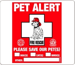 pet alert dog safety sticker