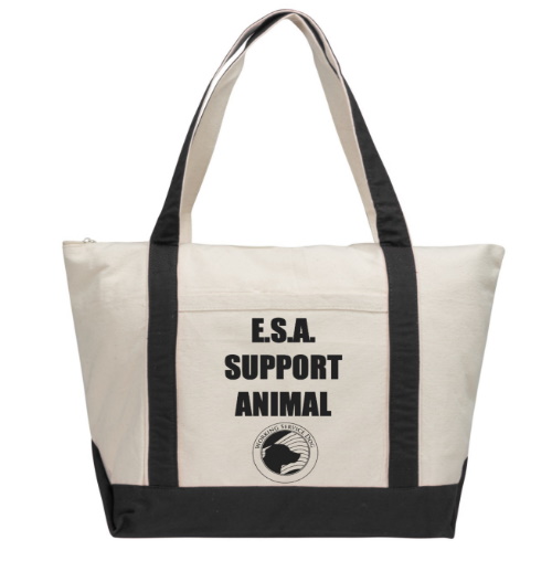 emotional support animal esa tote bag