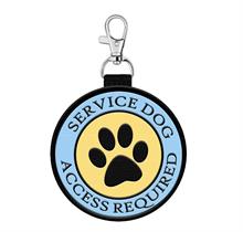 service dog hanging patch tag with paw print