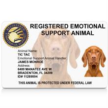 registered emotional support animal id card