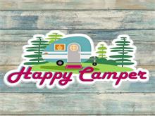 Happy Camper Bumper Sticker
