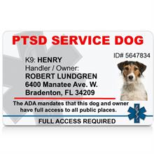 PTSD Service Dog PVC ID Badge