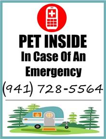 Camper Pet Inside In Case of Emergency