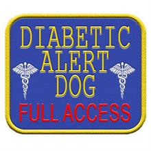 Diabetic Alert Service Dog Patch