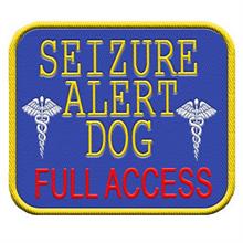seizure alert dog full access vest patch