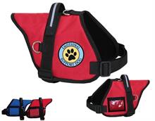 Red Padded Emotional Support Animal Paw Print Vest 