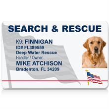 search and rescue id card