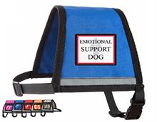 Blue Reflective Emotional Support Dog Vest with Zipper Pocket