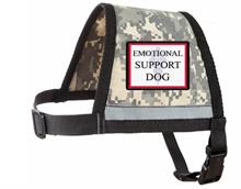 Camoflage Reflective Emotional Support Dog Vest with Zipper Pocket