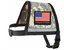 Camoflage Service Dog Diabled Veteran Reflective Zipper Pocket Vest