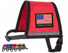 Red Reflective Disabled Veteran Vest with Zipper Pocket