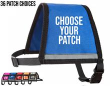 Blue Reflective Service Dog Vest with Zipper Pocket