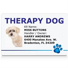 Therapy Dog Customized ID Card
