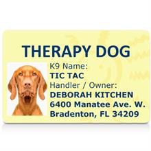 Therapy Dog Customized ID Card