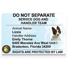 DO NOT SEPARATE SERVICE DOG AND HANDLER TEAM