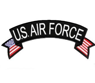 U.S. AIR FORCE Rocker Patch with American Flag