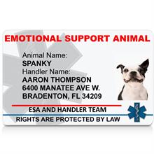 emotional support animal id card