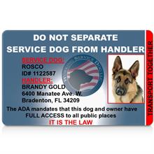 service dog id card do not separate