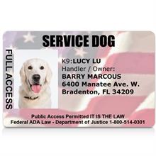 service dog id card