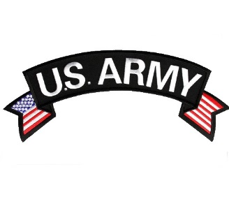U.S. ARMY Rocker Patch with American Flag