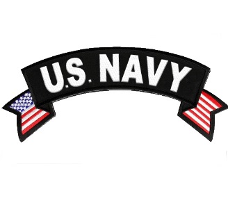 U.S. NAVY Rocker Patch with American Flag