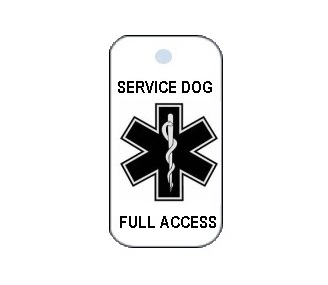 Service Dog Full Access Plastic Collar Tag