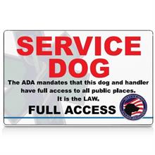 uncustomized service dog id card