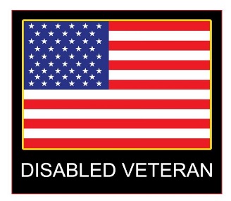 Disabled Veteran Window Decal
