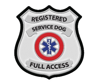 Registered Service Dog Metallic Patch