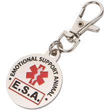 Emotional Support Animal Round Tag